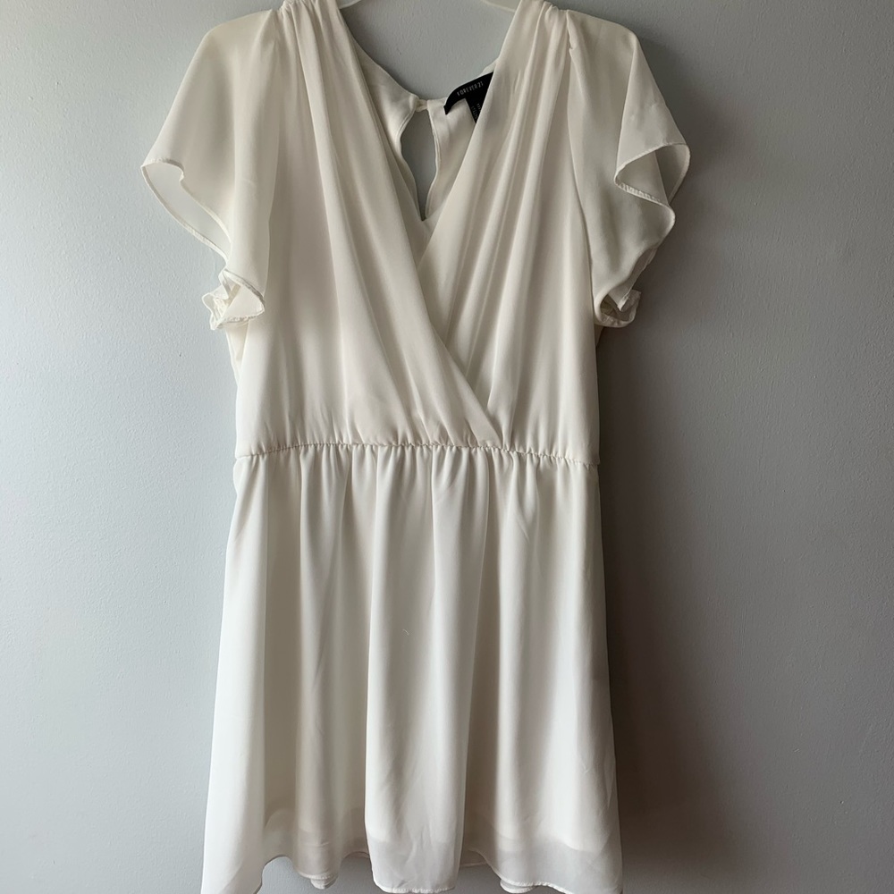 WHITE FOREVER 21 MINI DRESS